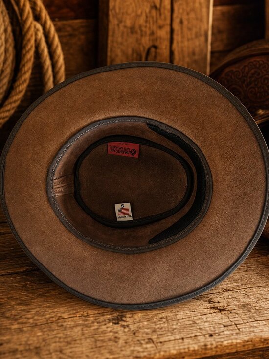 American Hat Makers “Bravo” Western Hat | Brown Suede | Size Small | Made in USA main image 4